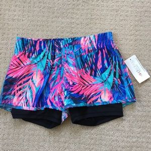 printed workout shorts